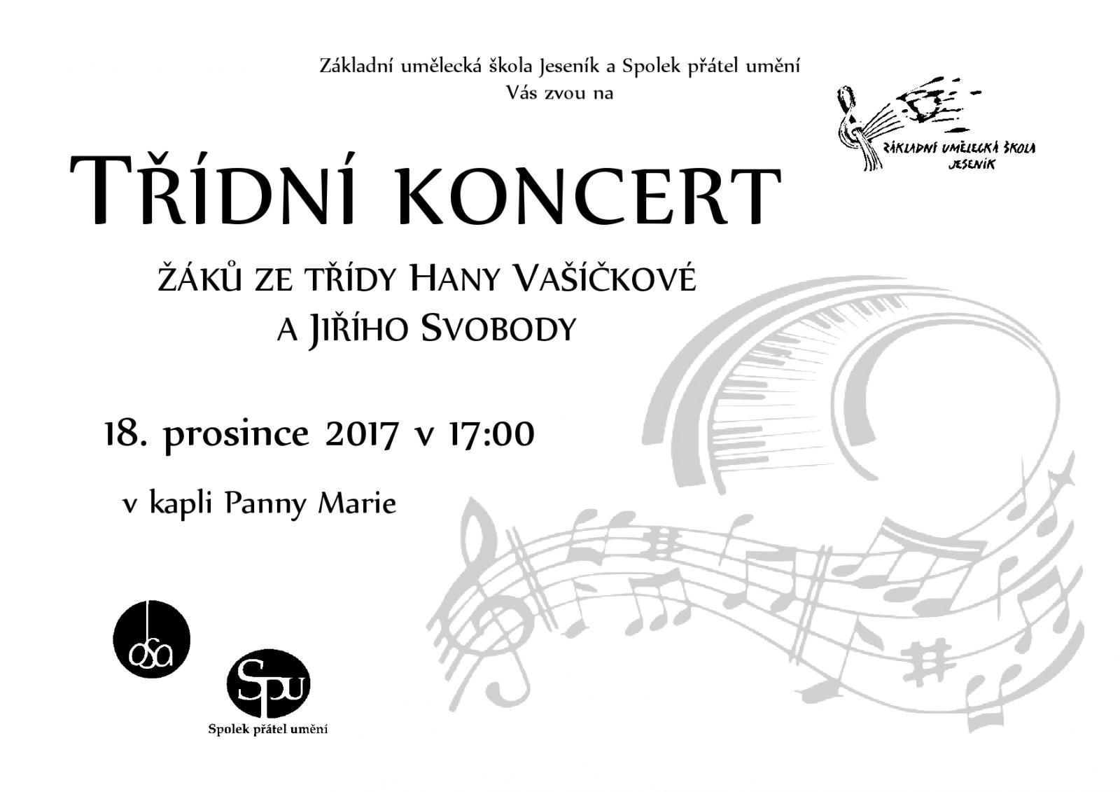 Koncert žáků ze třídy Hany Vašíčkové a Jiřího Svobody