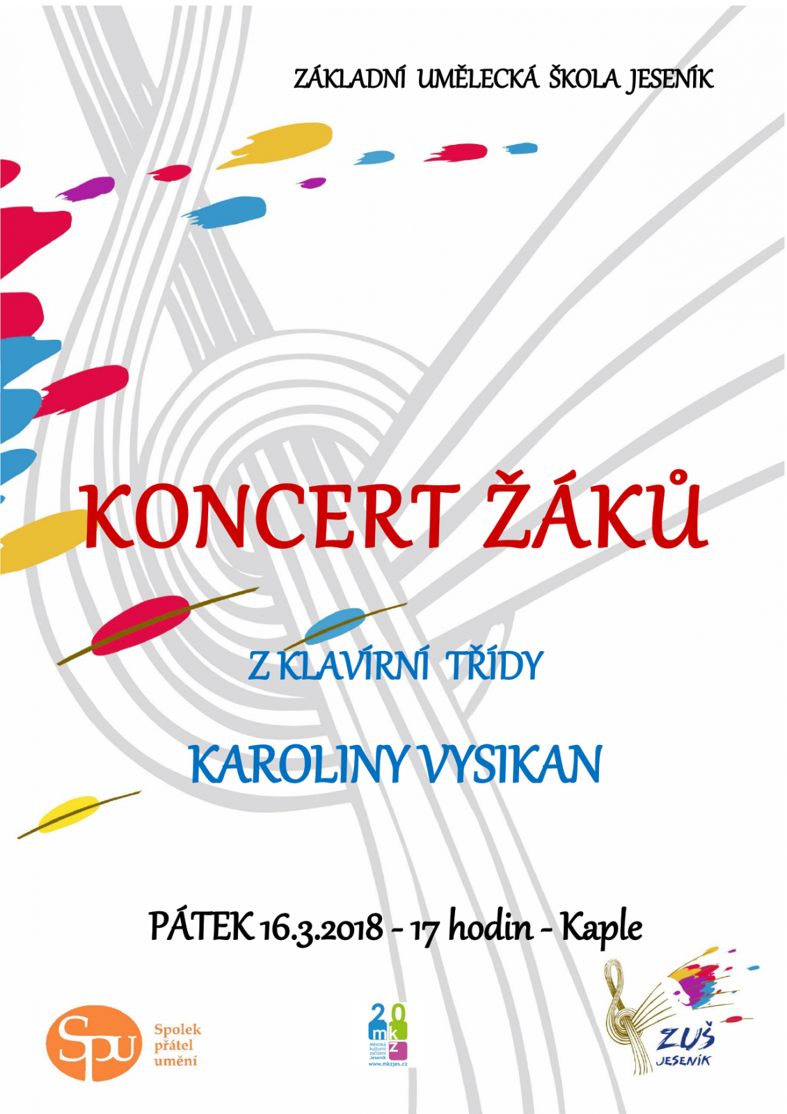 Koncert žáků ze třídy Karoliny Vysikan