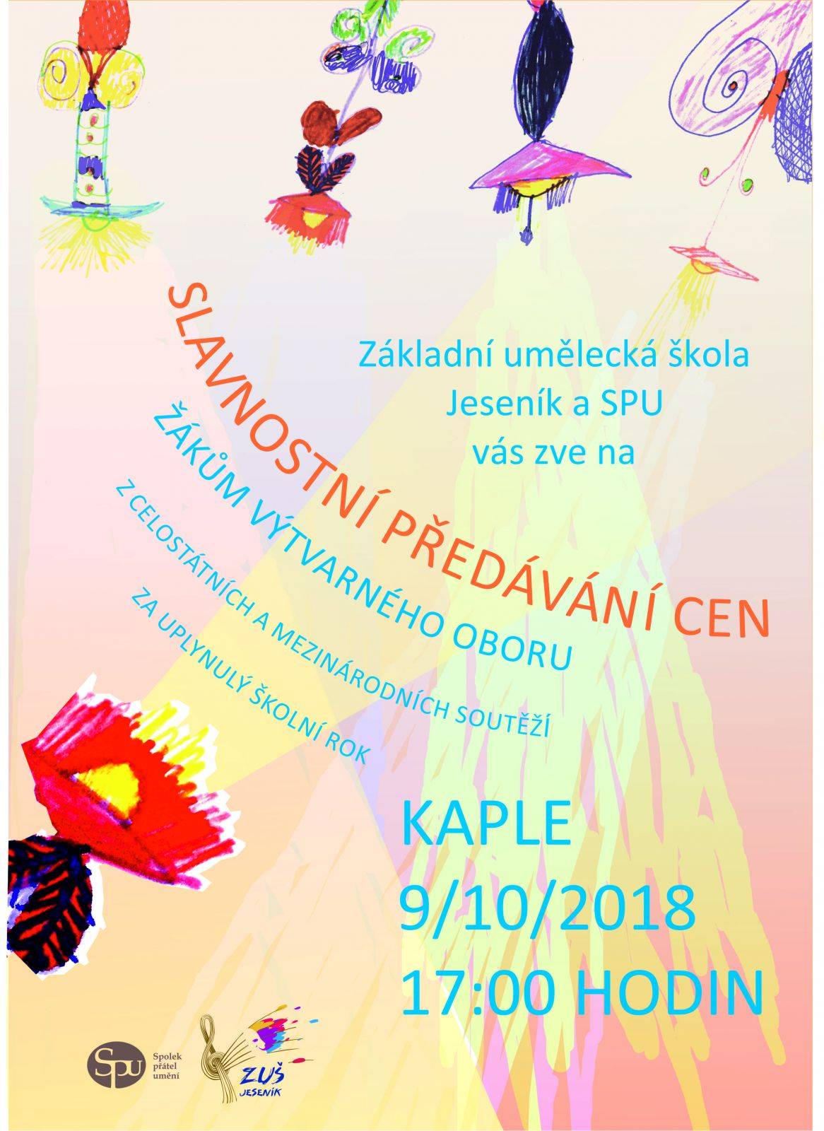 Slavnostní předávání diplomů ze soutěží žákům výtvarného oboru