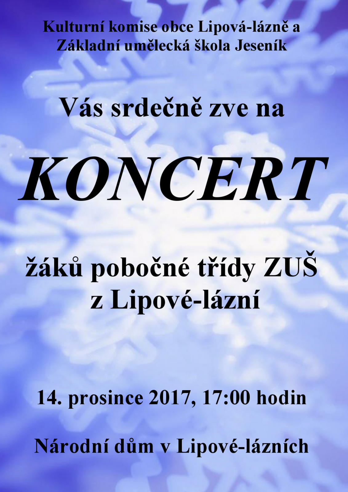 Koncert žáků pobočné třídy v Lipové - lázních