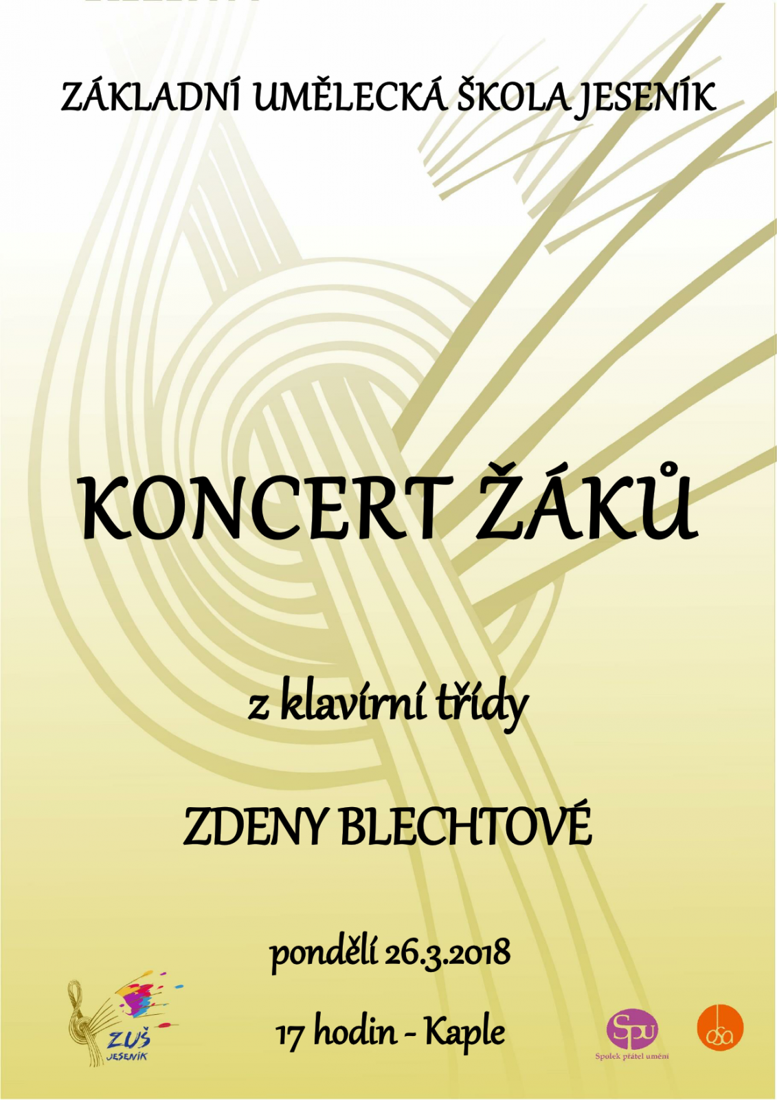 Koncert žáků z klavírní třídy Zdeny Blechtové