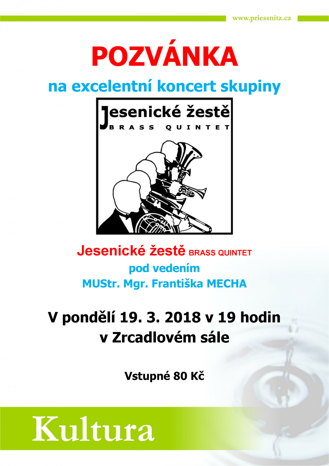 Koncert žesťového kvinteta Jesenické žestě