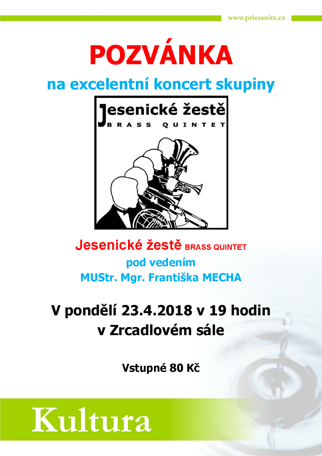 Koncert žesťového kvinteta Jesenické žestě