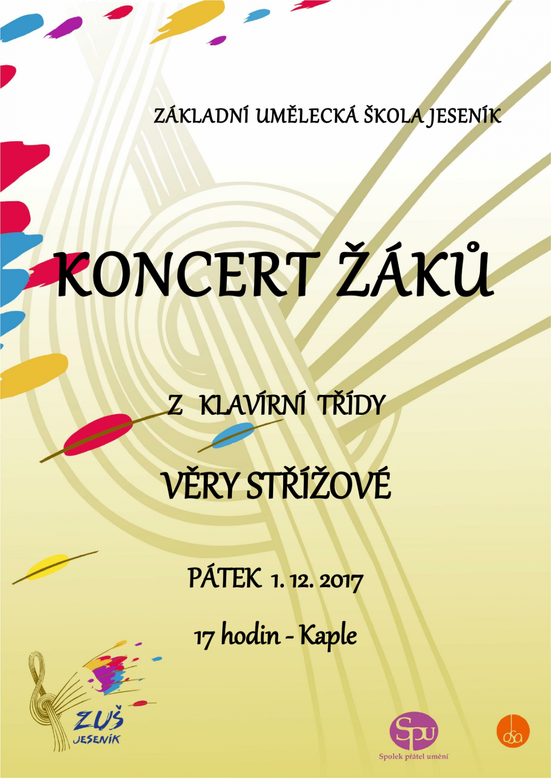 Koncert žáků ze třídy Věry Střížové
