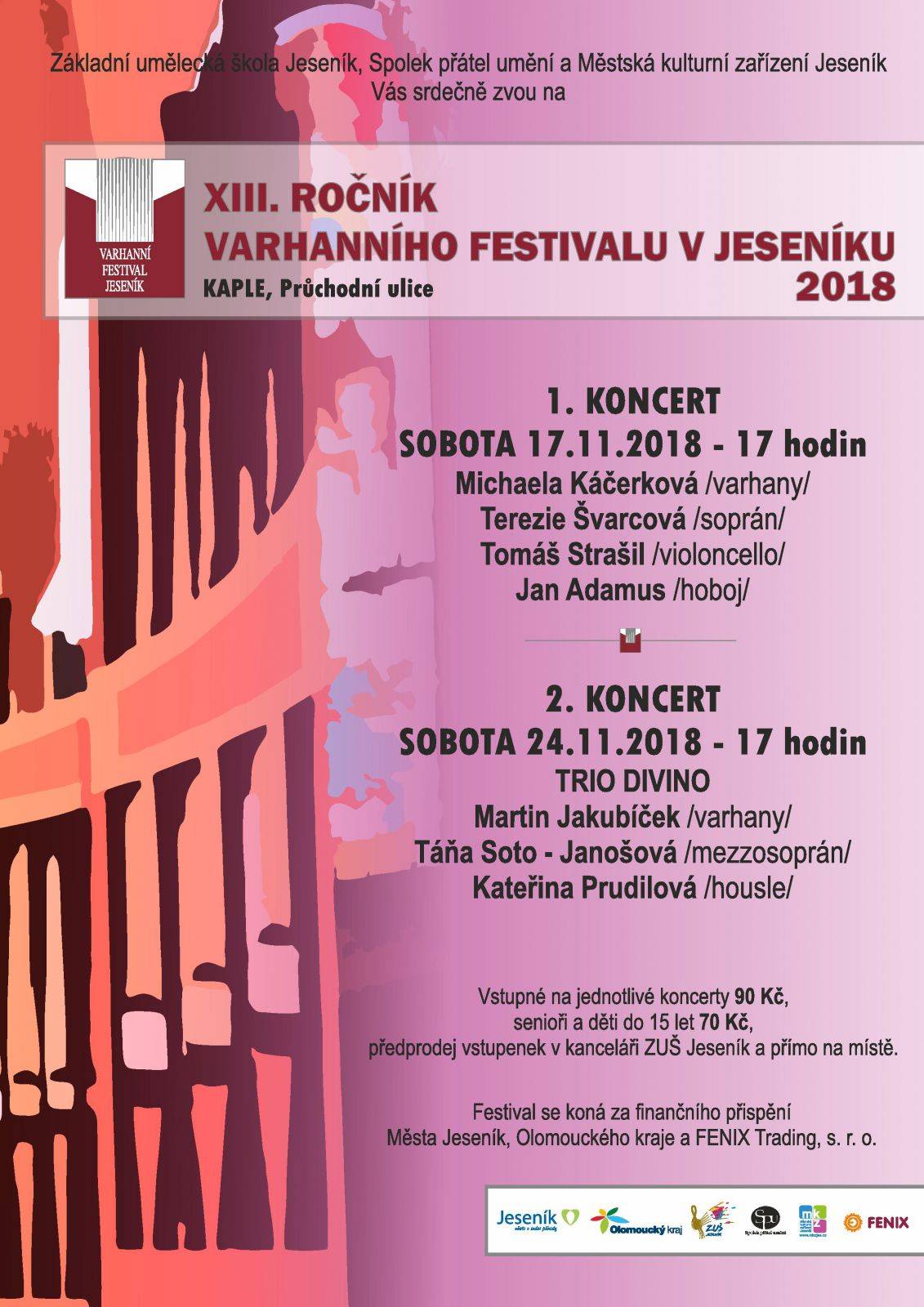 XII. ročník Varhanního festivalu v Jeseníku 2018