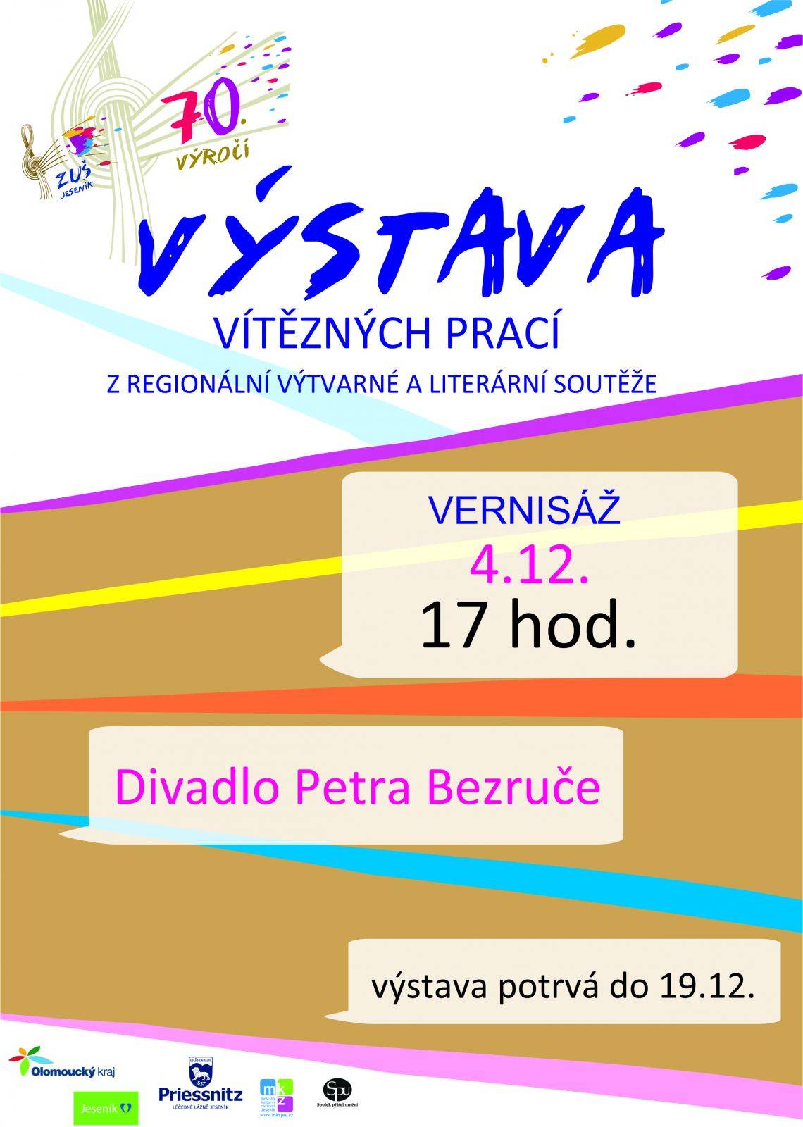 70 let ZUŠ Jeseník - Výstava soutěžních prací VO a LDO