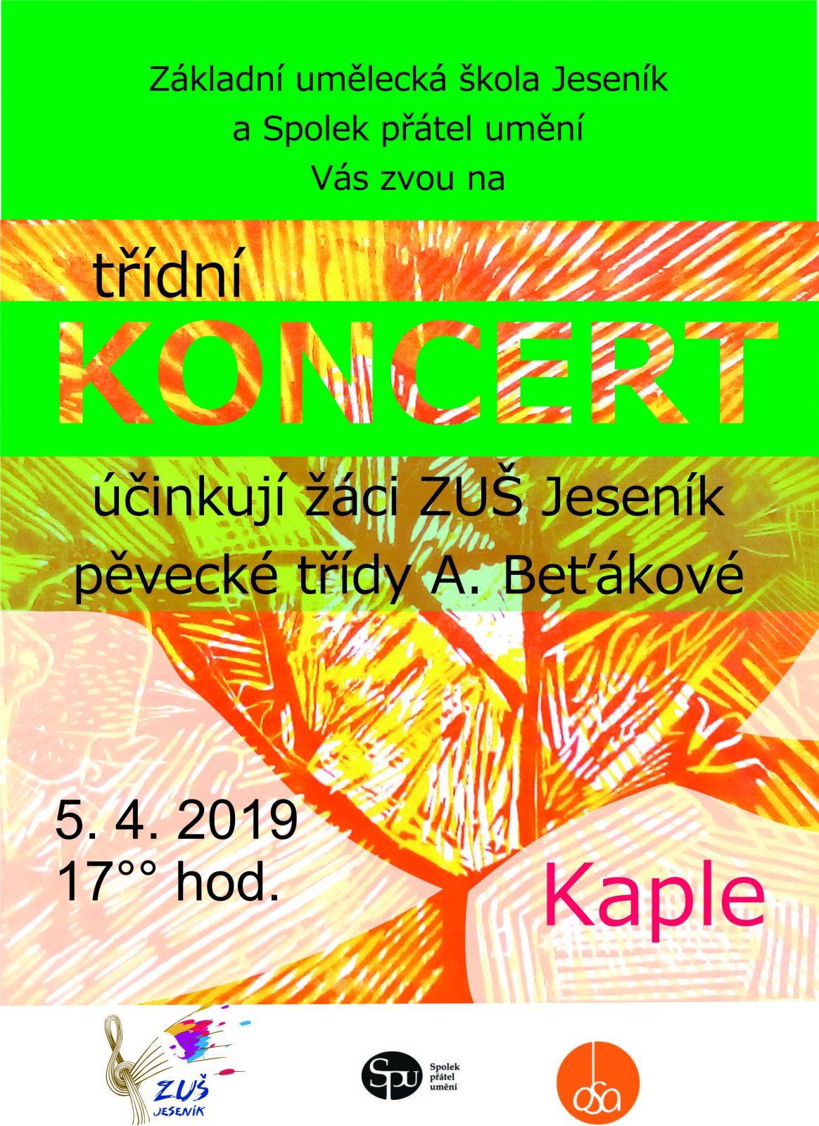 Koncert žáků ze třídy Anny Beťákové