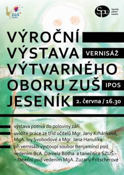 VERNISÁŽ VÝROČNÍ VÝSTAVY VÝTVARNÉHO OBORU ZUŠ JESENÍK