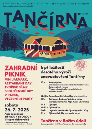 Zahradní piknik k příležitosti desátého výročí znovuotevření Tančírny