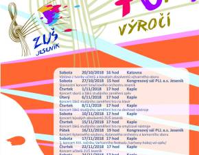 70 LET ZUŠ JESENÍK - PROGRAM OSLAV